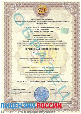 Образец сертификата соответствия Минеральные Воды Сертификат ISO 13485