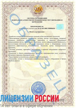 Образец сертификата соответствия (приложение) Минеральные Воды Сертификат ISO 27001